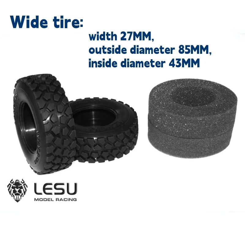 2 ks Lesu 1/14 Truck Tamiya Trailhead Gravel Pneumatika pokožka Mud skládka 85 mm priemer pneumatiky Model príslušenstvo