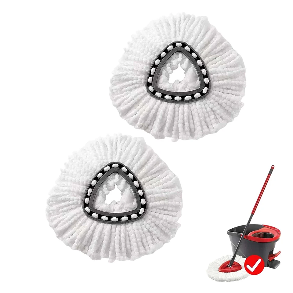 2 ks Mop hlava pre O-Cedar/VileDa Spin Mop, náhradné doplňovanie mopov pre O-Cedar/Vileda Easywring Spin Mop Refills, 2 balenie mikrofici