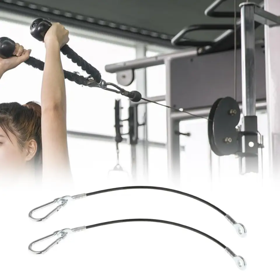 2 ks oceľové drôtené lano kábel fitness kladka Kábel Výmena dielov Vzpieranie telocvične Výcvik lano pre domáce cvičenie