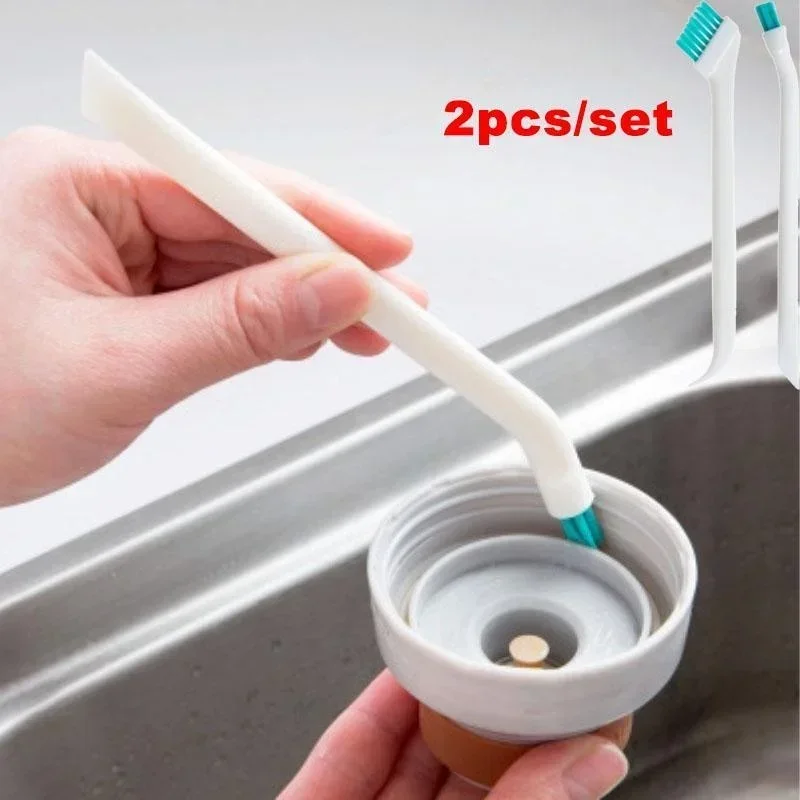 2 ks/set Cleaning úzka kefka Dlhá rukoväť Prenosná medzera pre deti z fľaše čistiaca kefa Kefa Domáci kuchynský náradie Malý kefka