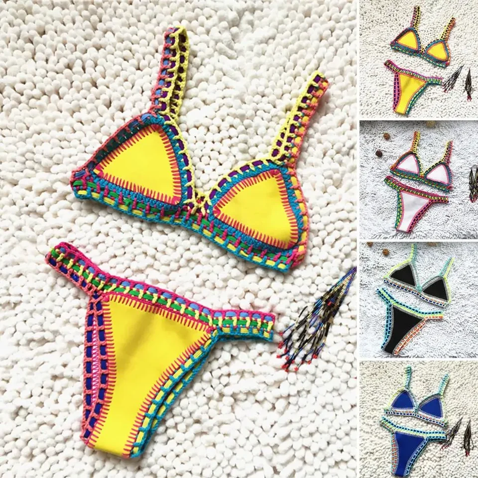 2 ks/set dámske plavky Chic Elegant Summer Bikini Set Dvojdielne letné plavky