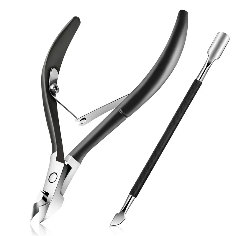 2 ks/set Professional z nehrdzavejúcej ocele nožnice na nechty nožnice Nippers Mutifunkcia Kutikula tlačiareň Remover na nechtovú starostlivosť MANICURE MANICURE