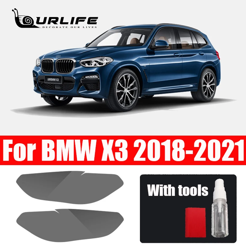 2 ks Svetlomet automobilu Tint Black Ochranná ochrana vinylovej ochrany TPU TPU pre BMW X3 G01 2020 M Príslušenstvo