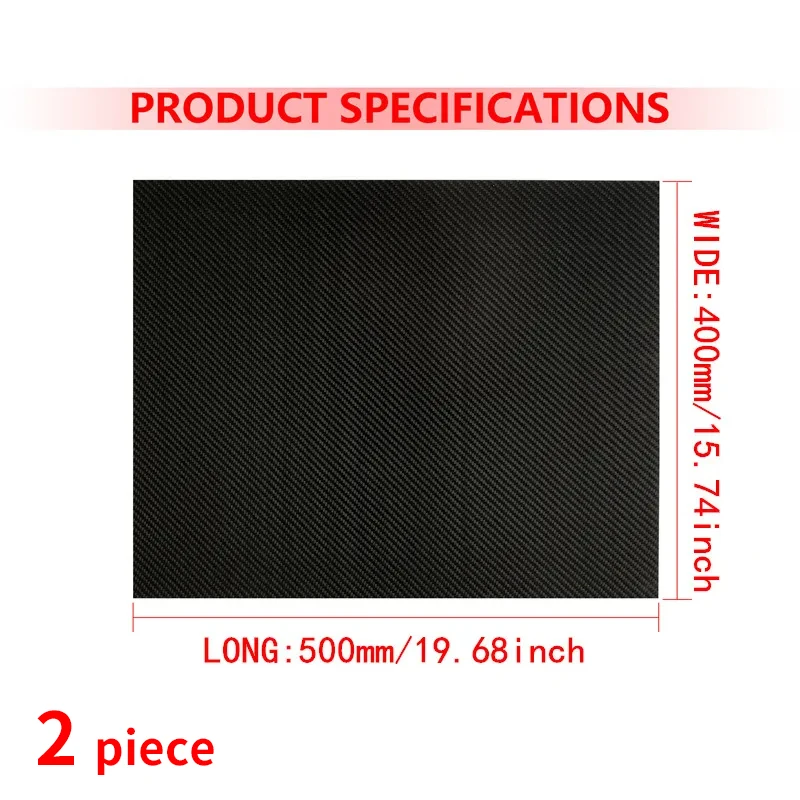 2 kus 400 mm 500 mm 3K vysoký tvrdý dosku uhlíkových vlákien 100% čistý uhlíkový panel 0,5-10 mm hrúbka uhlíkových vlákien určených pre vzduch