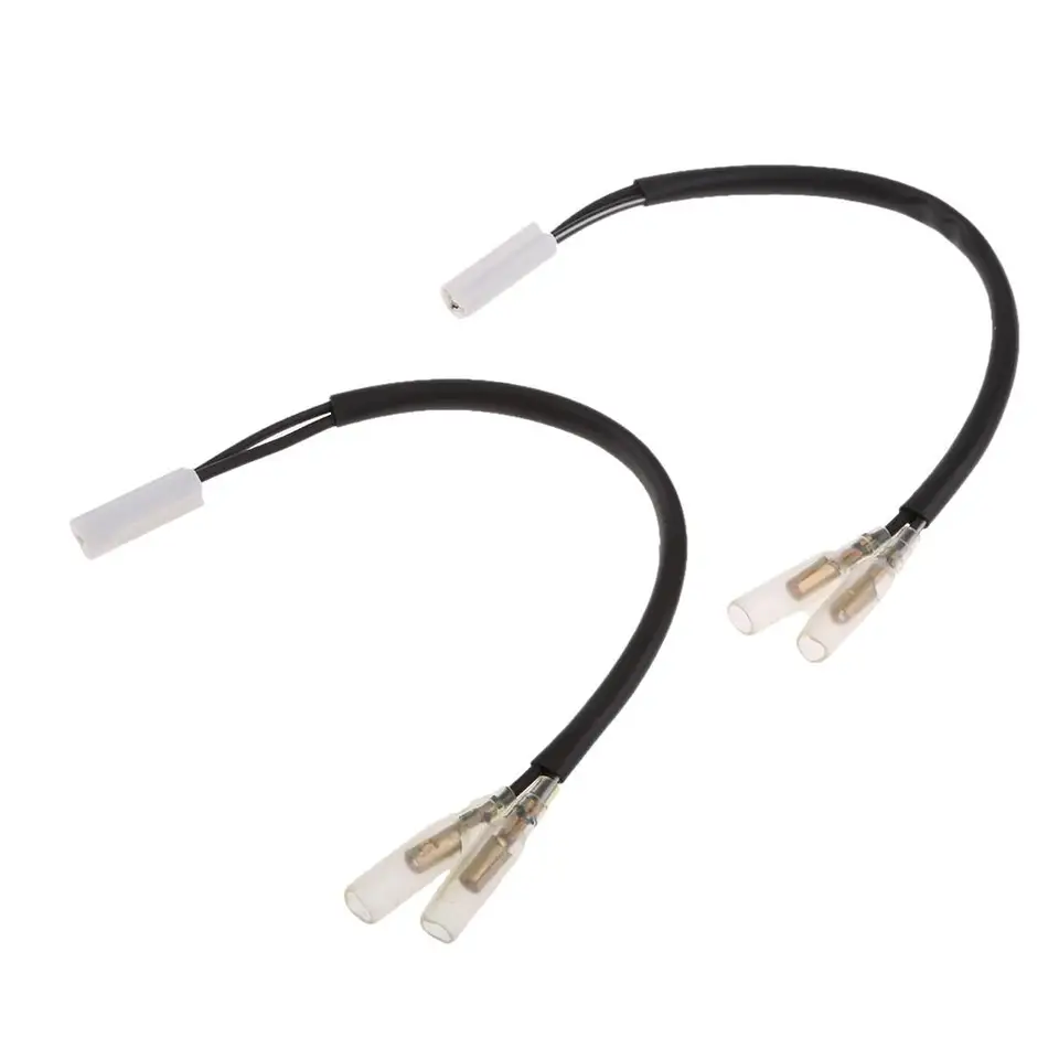 2 kusy 200x8mm indikátor drôtu, zátkový konektor adaptéra pre Yamaha R1 R6 FZ1 FZ6 FZ6R FZ8 FZN XJ6