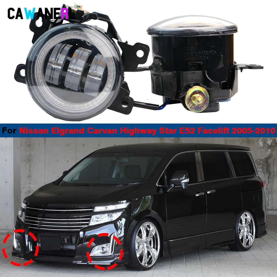 2 kusy 30 W auto LED hmlové svetlo Angel Eye DRL DENLIGHT H11 pre NISSAN ELGRAND Carvan Highway Star E52 facelift 2005-2010