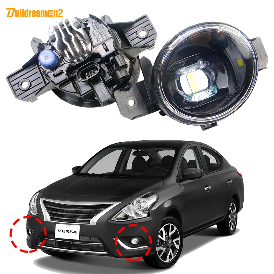 2 kusy 30 W LED FOG Hmlové doplnky pre Nissan Versa Sedan (N17) 2012-2019 Denná hmlová žiarovka pre prednú hmlu auta DRL H11 12V
