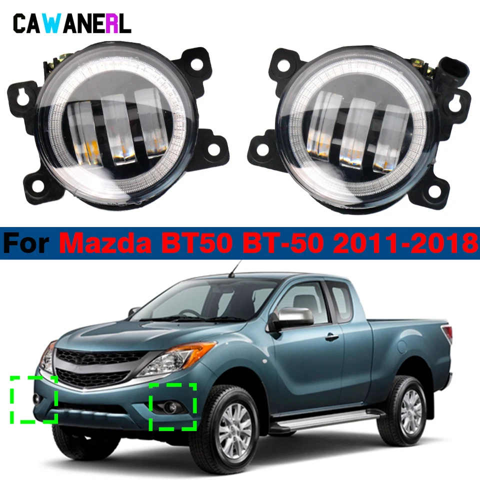 2 kusy 30W H11 Car Canbus LED FOG Light Angel Eye DRL DEALLEGE pre Mazda BT50 BT-50 2011 2012 2013 2014 2015 2015 2016 2017 2018