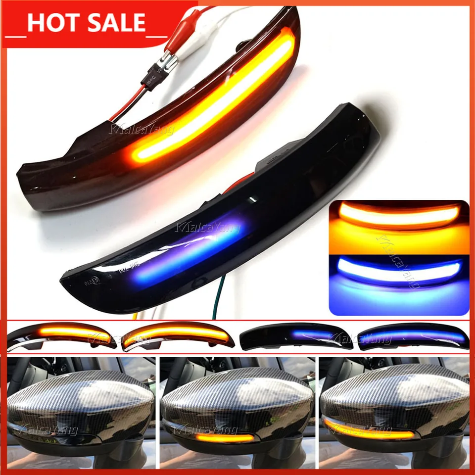 2 kusy Dynamické blinker LED Turn Signals Sigight Bočné zrkadlo Indikátor pre Ford Kuga / Escape 2013-2018