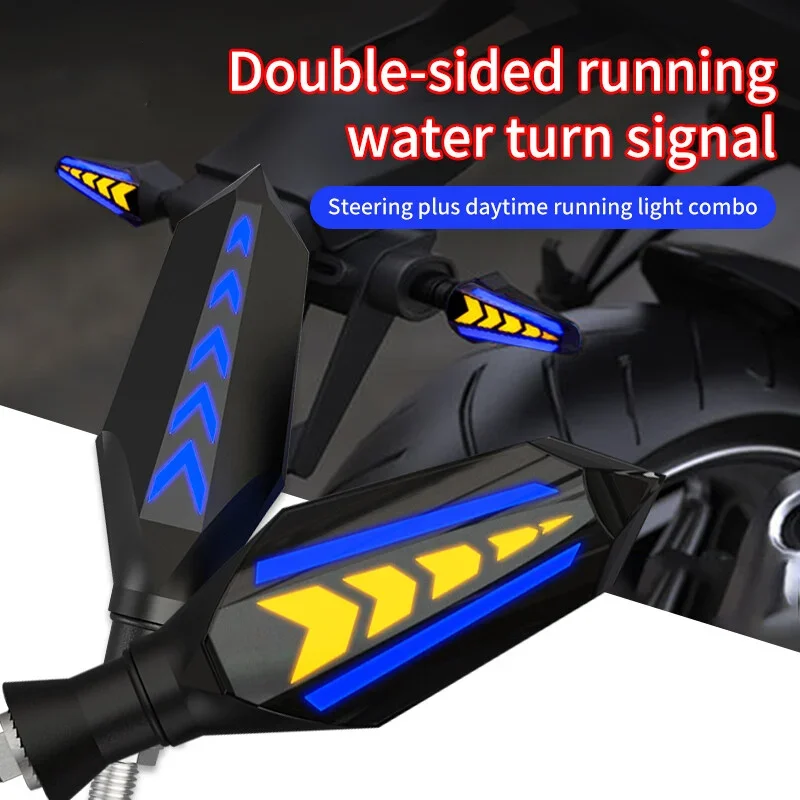 2 kusy LED DRL a Turn Sween Streamer Light Motor LED indikátor LED svetlo žlté jantárové chvostové svetlo pre motocykle FZS CB150 FORC