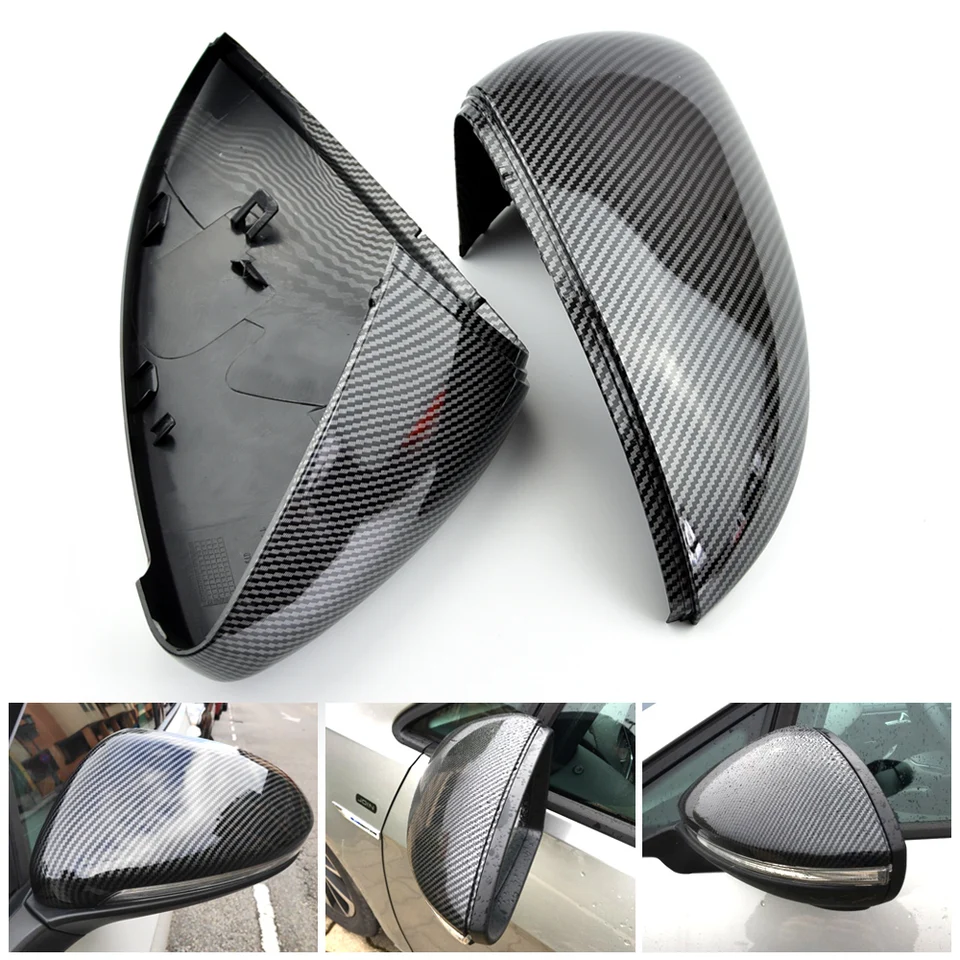 2 kusy pre VW Golf MK7 7.5 GTI 7 7R Zrkadlá kryty čiapky spätné zrkadlo kryt kryt