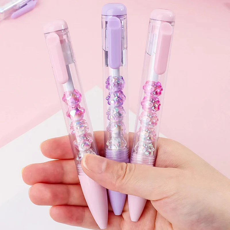 2 kusy roztomilé šťastie Cat Paw Gel Per Pre školu písanie kawaii Cartoon Neutrálne pero kancelárske potreby Detské detské potreby