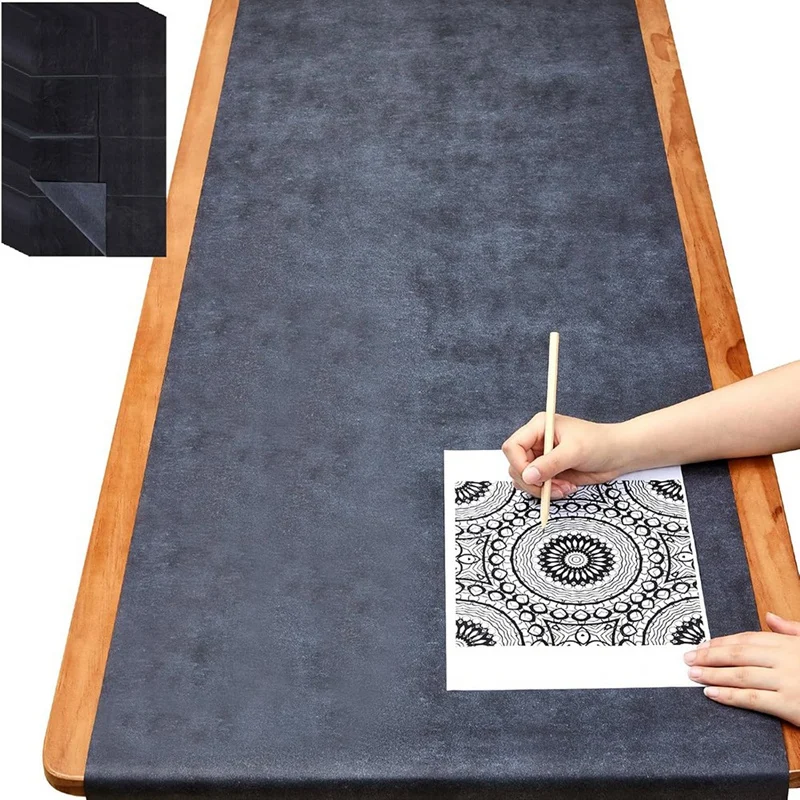 2 listy 20,3 x 275,6 palca veľký papier pre prenos uhlíka na sledovanie uhlíkového papiera s čiernym voskom