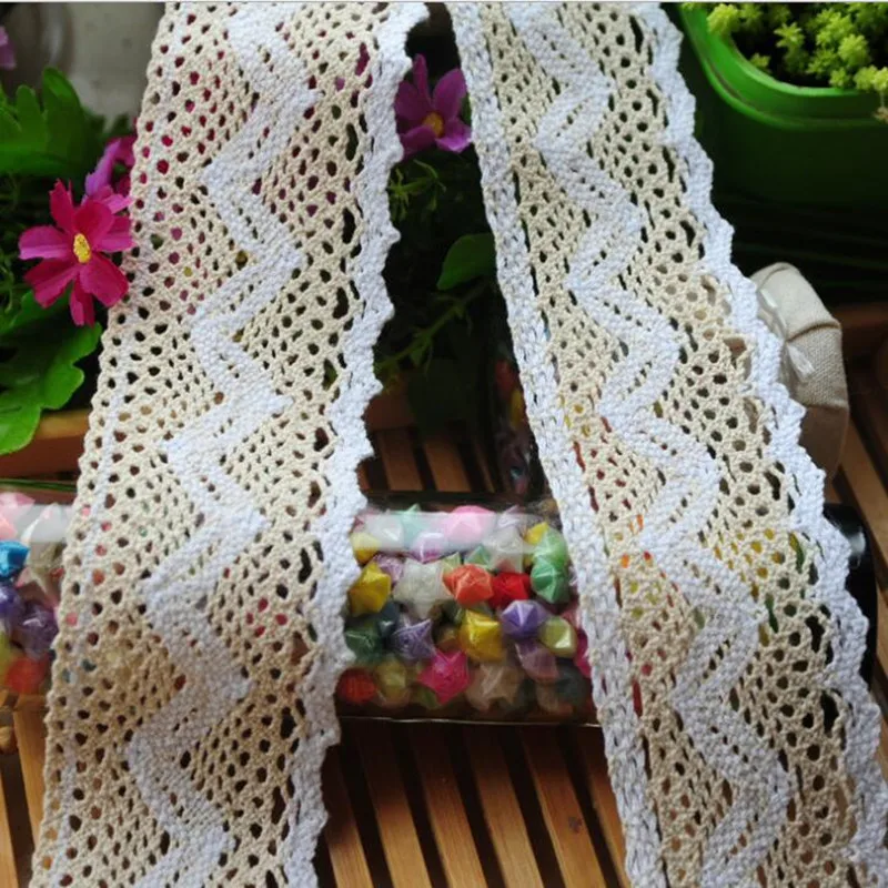 2 metre MSEW Lace Ribbon Trim Guipure 60 mm šírka remeselná dekorácia scrapbooking výšivky darčekové balenie béžovej bielej šedej farby