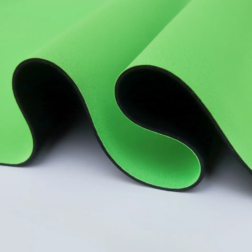 2 mm fluorescenčná zelená tkanina SRB neoprénová šijacia tkanina Outdoor Running Belt Cover Cover Diving Gear Cestovec