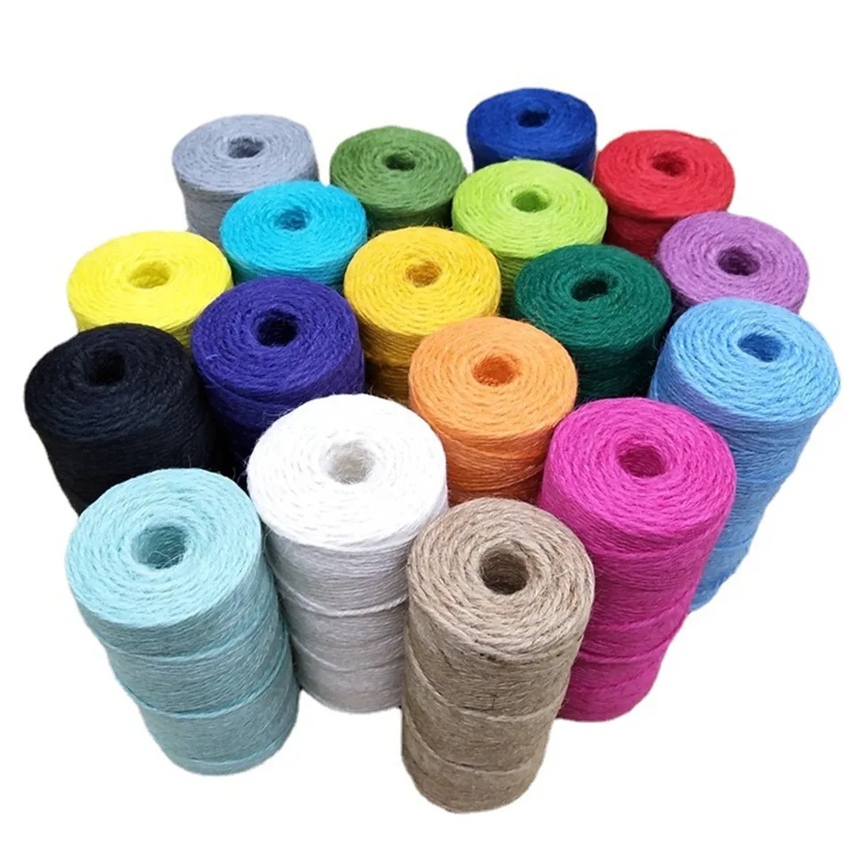 2 mm ručne vyrábané farby konope Linen Cords Pushlová povraz lano struny remeselníc