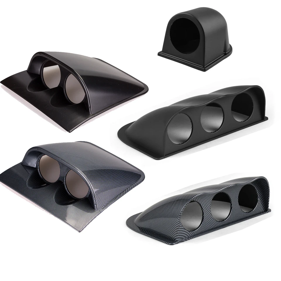 2 -palcový 52 mm meradlo podložky držiaka držiaka pretekárska doska Dual Triple Gauge Pods čierne uhlíkové vlákno Farba dvojitého trojitého meradla