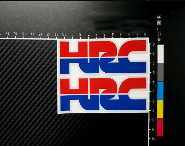 2 PC/LOT Reflexné pretekárske nálepky HRC Motocyklový nálepka Racing Vinyl Decals for Honda CBR NSR 250 400
