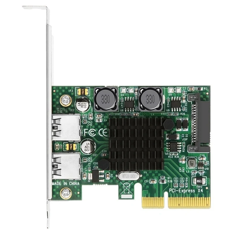 2 porty USB 3.1 Expansion Card PCIe X4 na USB 3.1 Card Card Adapter Card ASM3142 ČIPOVÁ ČIPOVÁ PRE DEKTOP