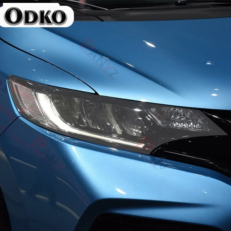2 počítače pre Honda Fit GK5 Jazz 2014 2015 2016 2017 2019 2019 Ochranný film CAR SLEDNETOVÝ FILM TRANSPALENT BLACK TPU Ochranná TPU