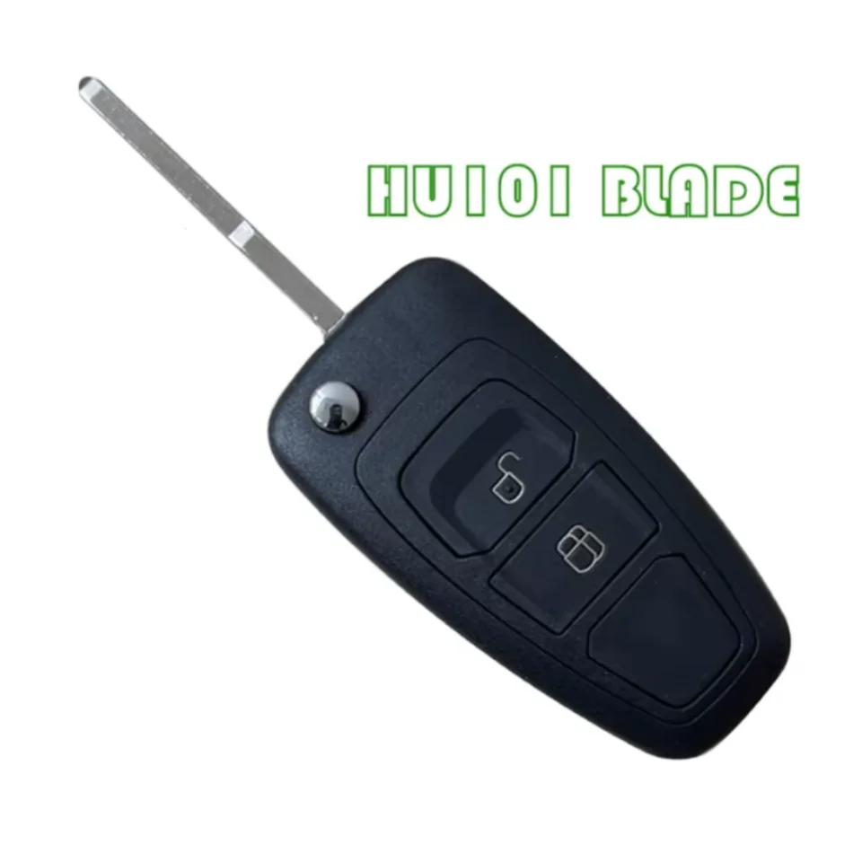 2 tlačidlá 1ks pre Ford Focus Mk1 Mondeo Transit Connect Hu101 Čepeľ Čepeľ Filp Remote Car s logom s logom