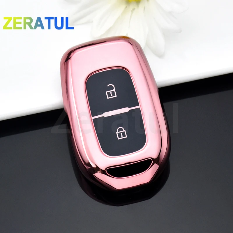 2 tlačidlá Soft TPU CAR CAPE DREHAL KLYT PRÍPAD PANEL DRESKA PRE RENAULT KWID TRAFIEK SYMBOL PRE DACIA SANDERO LOGAN DUSTER