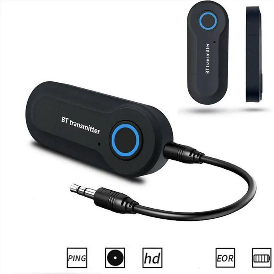 2 v 1 Bluetooth 4.0 Perieter prijímač TV PC CAR CAR 3,5 mm AUX HIFI Hudobný zvukový adaptér slúchadlá