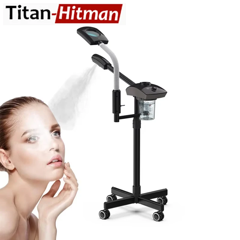 2 v 1 Cold/Hot Spray Profesionálny parník tváre vybaveného lupičom LED LED LED SLEPT SLECESER SALON SALON SALON KAURY