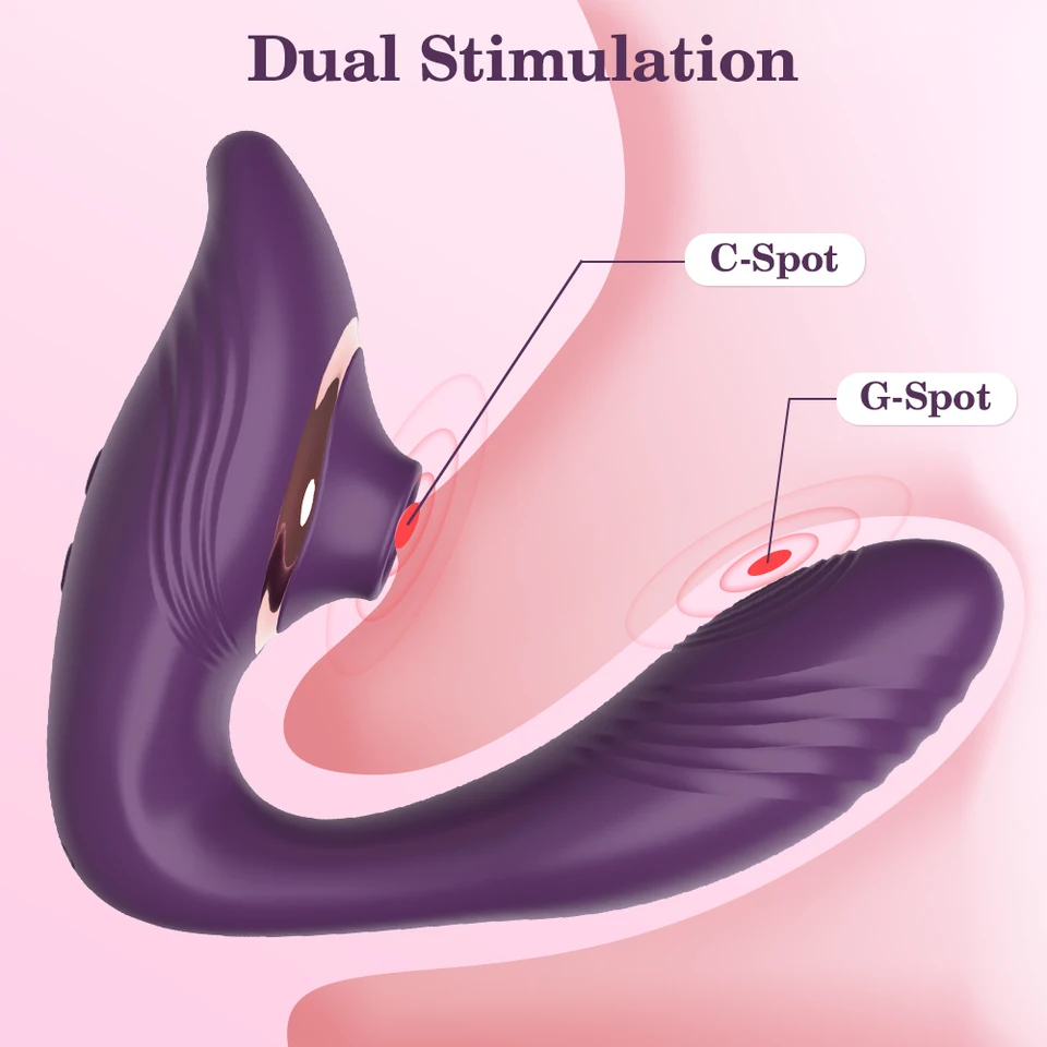 2 v 1 Dual Stimulation Vibrator s 10 režimami sania klapovania ženským masturbátorovým klitorisom g Spot Stimulátor pre dospelých sexuálnych hračiek
