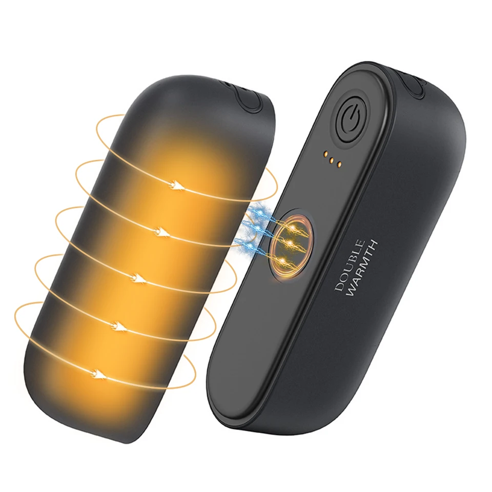 2 v 1 magnetický nabíjateľný rukový ohrievače elektrické prenosné ručné výstrely ergonomické kompaktné darčeky ohrievača vrecka v zime v zime