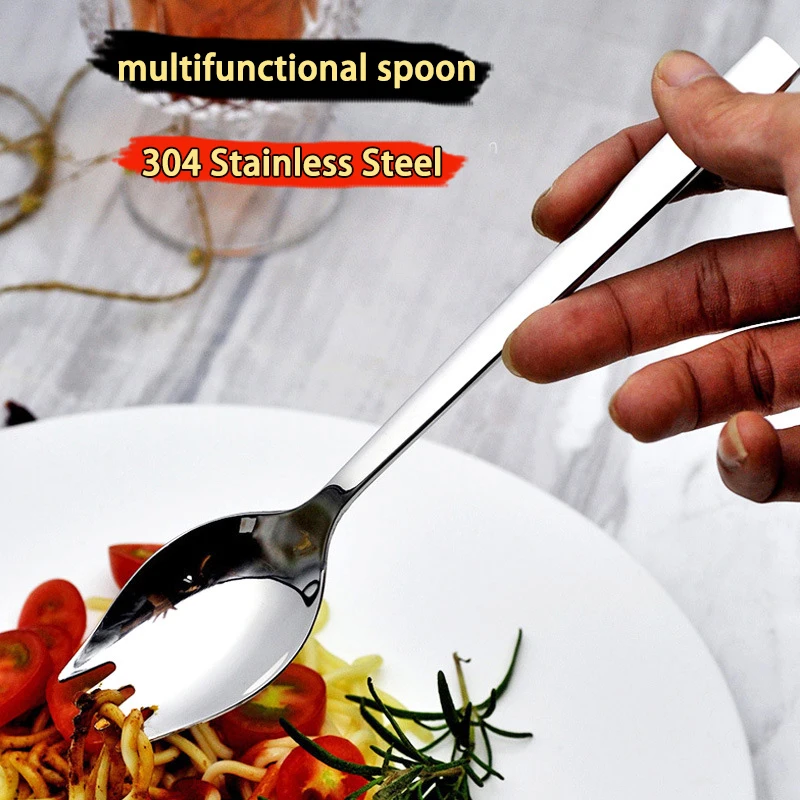 2 v 1 Multifunkčný SPORK 304 NEJSODNÁ SPOIL SPOON SALAD FORK NADLE SPOON SOUN SOUN SPOON COURWARE