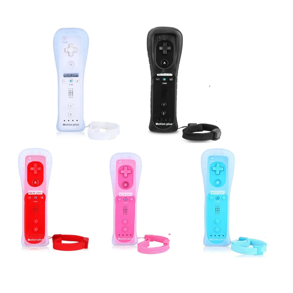2 v 1 pre Nintendo Wii Controller Set voliteľný pohyb plus joystick Wireless Remote Gamepad s videohrami silikónového puzdra