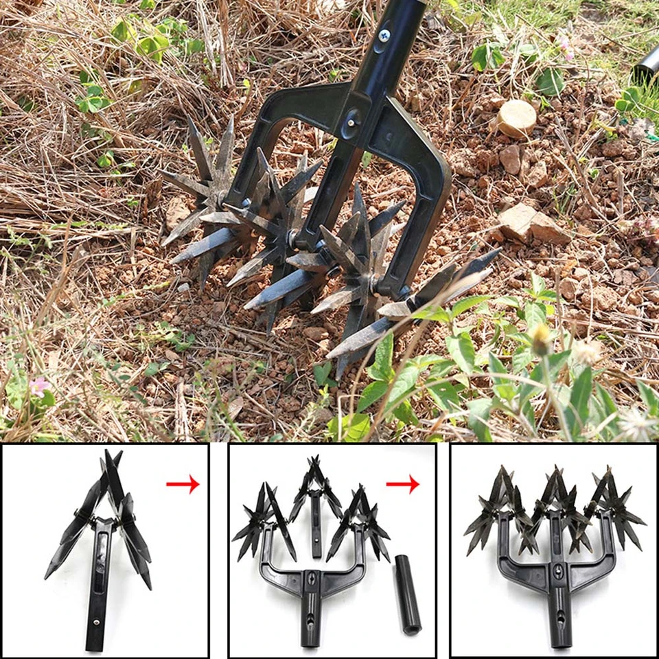 2-v-1 Rotačný kultivátor Nástroj Záhrada Rotavator Pôda Darifier trávnik trávnikov
