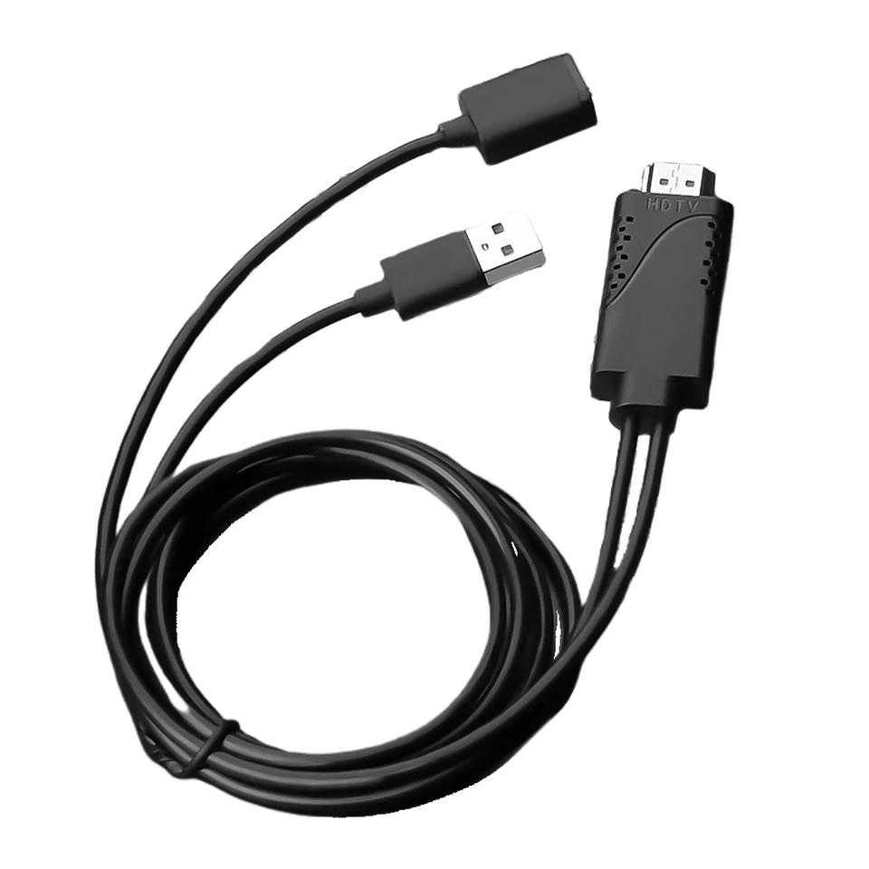 2 v 1 TV projektor zobrazuje prevodník 1080p HD USB Muž na HDTV Muž 1080p HDTV zrkadlový kábel pre iPhone Samsung Galaxy