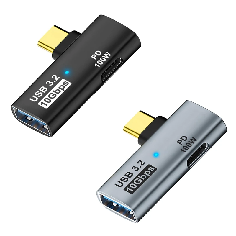 2-v-1 USB C až USB 3.2 Adaptér s nabíjacím portom 100 W, prevodník Thunderbolt 4/3 OTG pre Rog Ally, pre parnú palubu