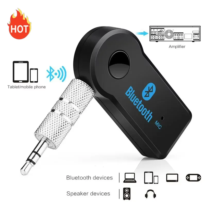 2-v-1 Wireless Bluetooth 5.0 Prijímač adaptér 3,5 mm konektor pre hudbu automobilu AUX AUX A2DP pre slúchadlá