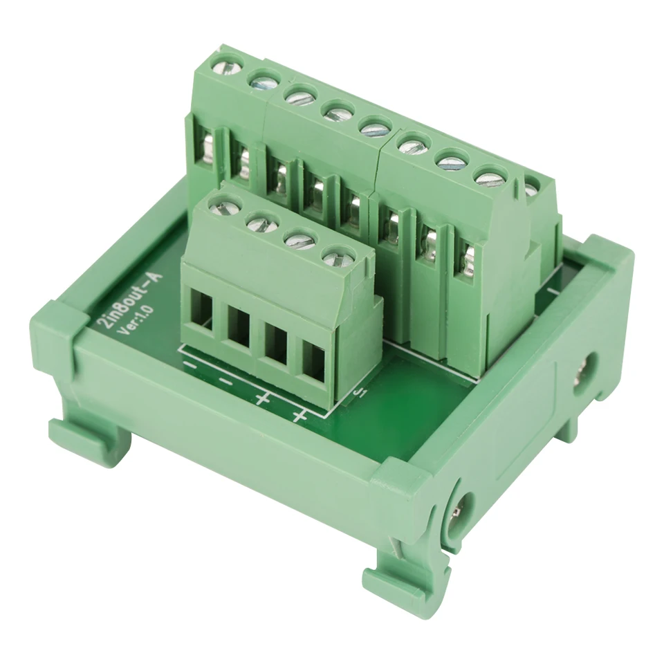 2 v 8 out 48V Terminálového bloku modulu DIN Rail Monule Modul Distribúcia Doska Elektrické svorky Drôty