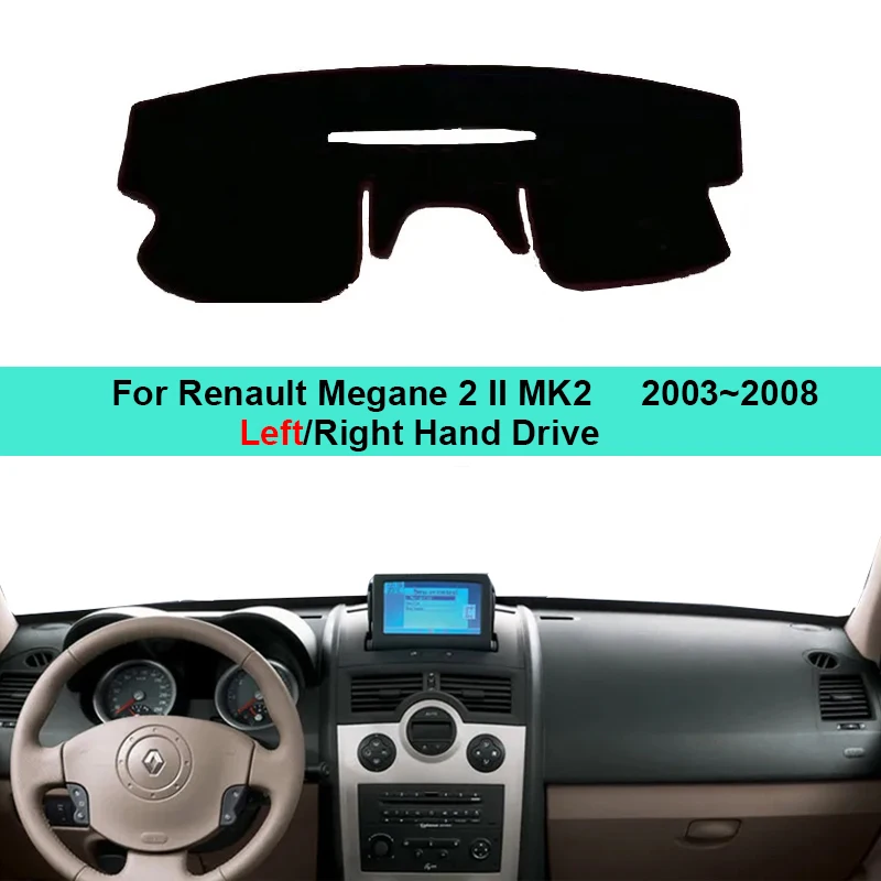 2 vrstvy automobilu Automatické prístrojové panely koberec Cape pre Renault Megane 2 II MK2 2003 ~ 2008