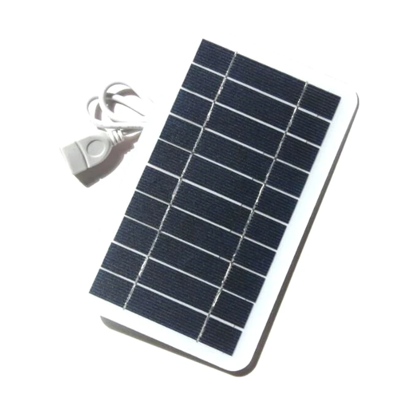2 watt 5 Solárny panel Vysoko účinný modul napájací flexibilný solárny panel s káblom 50 cm pre mobilný telefón