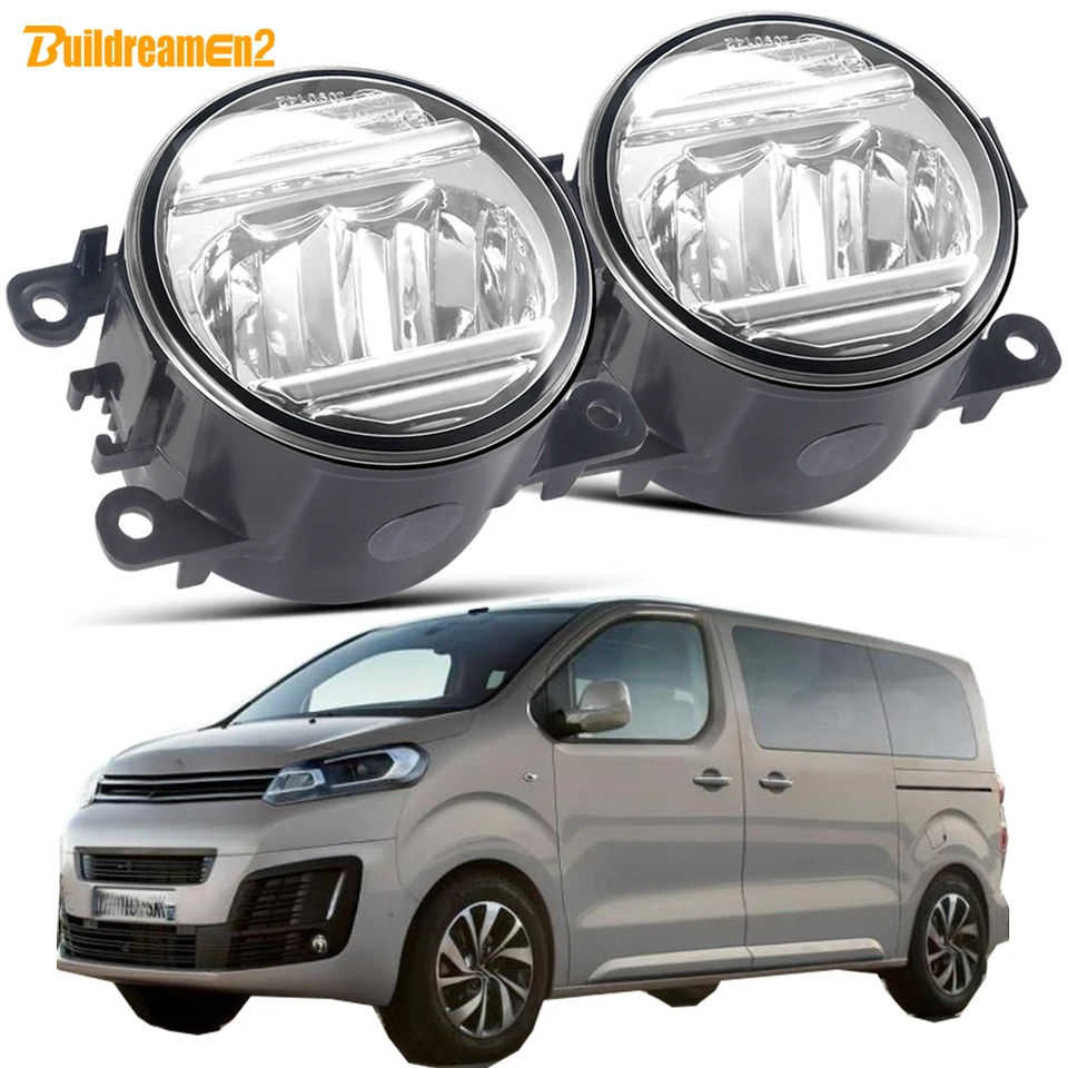 2 x 30W predná zostava automobilovej hmlovej hmlovej hmlovej zostavy pre Citroen Spacetourer Space Tourer 2016 2017 2018 LED hmlové hmlové denné lampy 12V