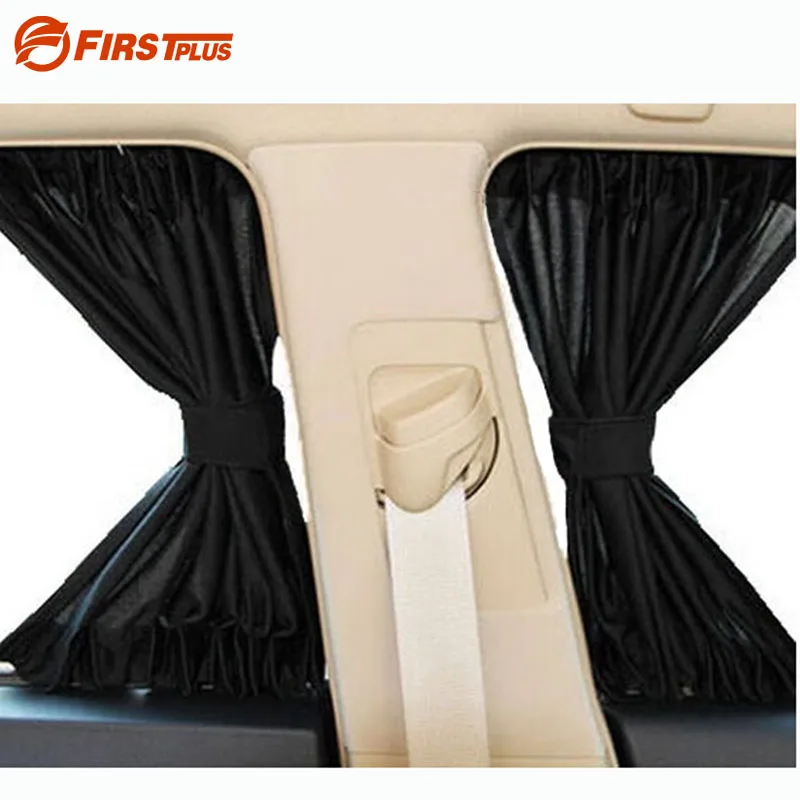 2 x Aktualizácia 70. rokov Hliníková zliatina Elastické auto bočné okno Sunshade Curtains Automatické okná slnečné rolety Cover - Čierna béžová šedá šedá