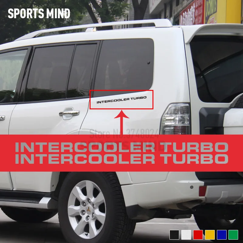 2 x medzichladič Turbo pre Mitsubishi pajero Shogun Montero Side Mk2 V20 Príslušenstvo nálepky automobilov Nálepky automobilov automobil