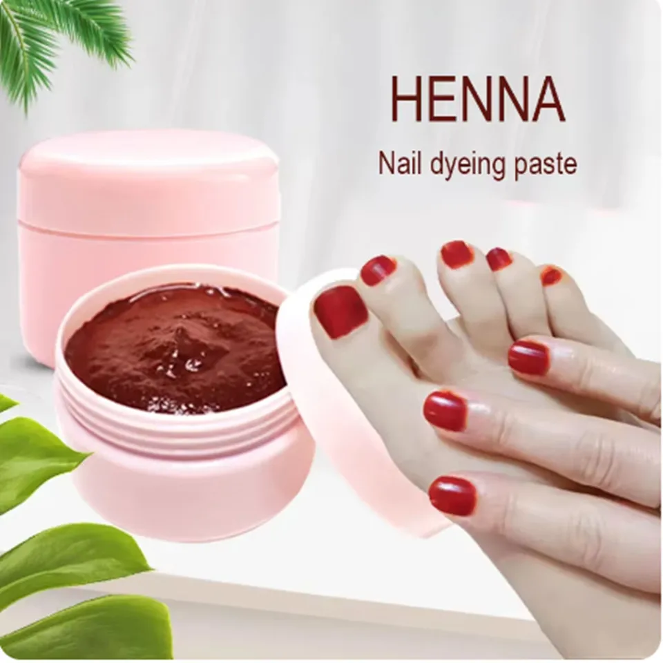 2 x Pure Natural Plant India Henna Cream DIY nechty farbenie Červené nechty Art Prírodné farby Luster 20g/fľaša