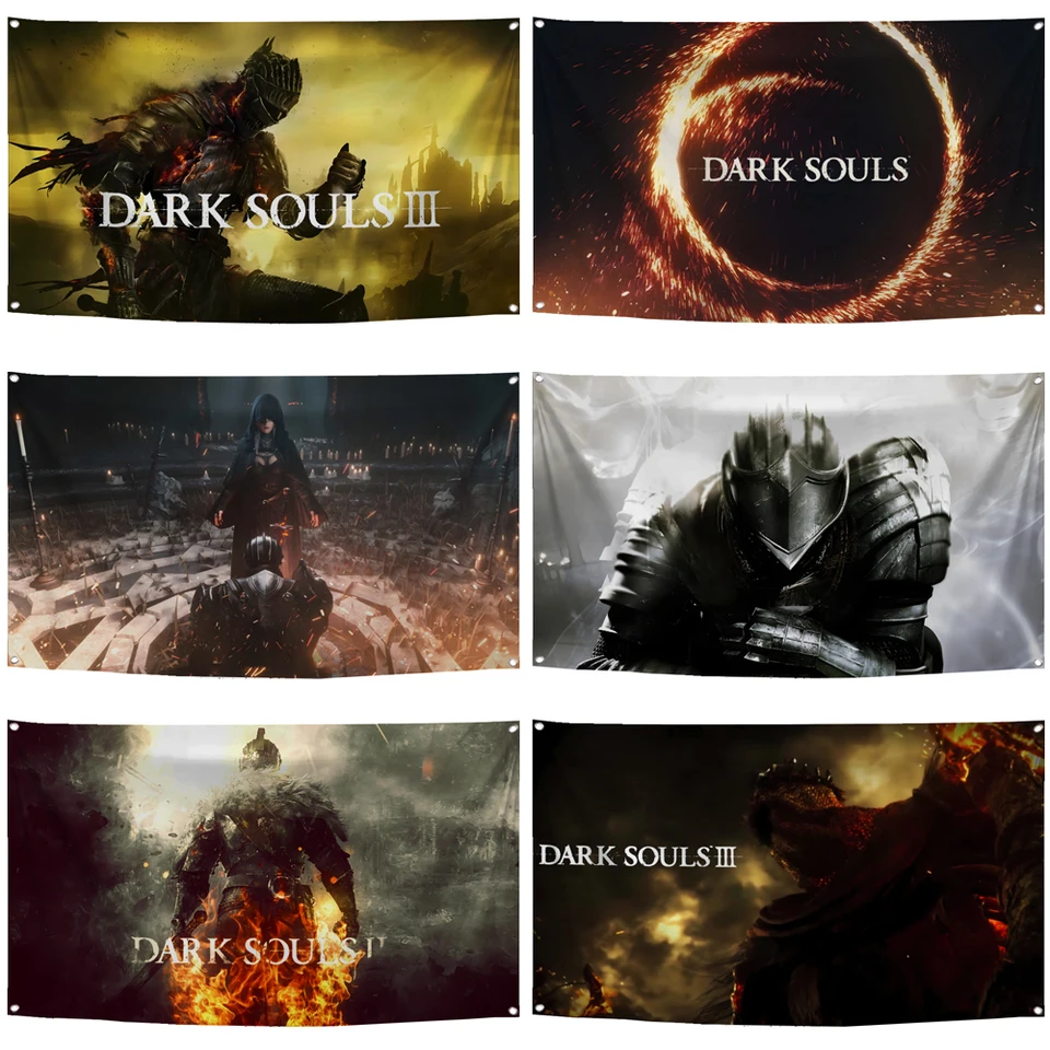 2 × 3 stôp 3 × 5ft Dark Soul Flag Polyester Tlačená gobelín banner pre dekoráciu