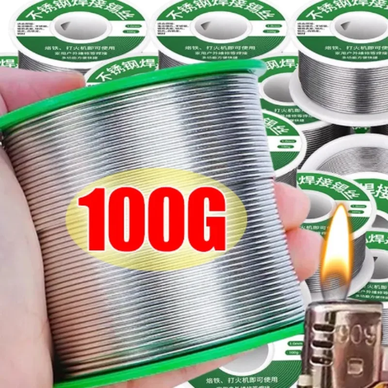 20/100 g nízkoteplotná ľahká tavenina Spájka Wire Silver Universal Welding Rod Cored Weld drôt