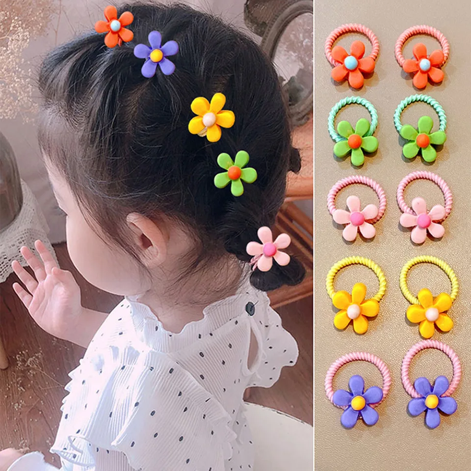 20-100ks Detská gumová kapela dievčenská gumová skupina Vysoko elastické odolné vlasové doplnky neubližujú vlasy malé scrunchie