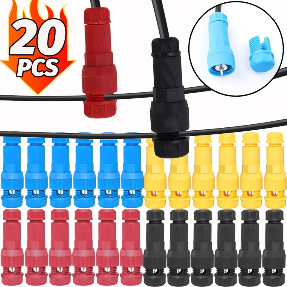 20/11ks nízke napätie Fascing Piercing Connector Connector Witerproof Krmpový káblový kábel Káblové konektory Domácne elektrické zásoby