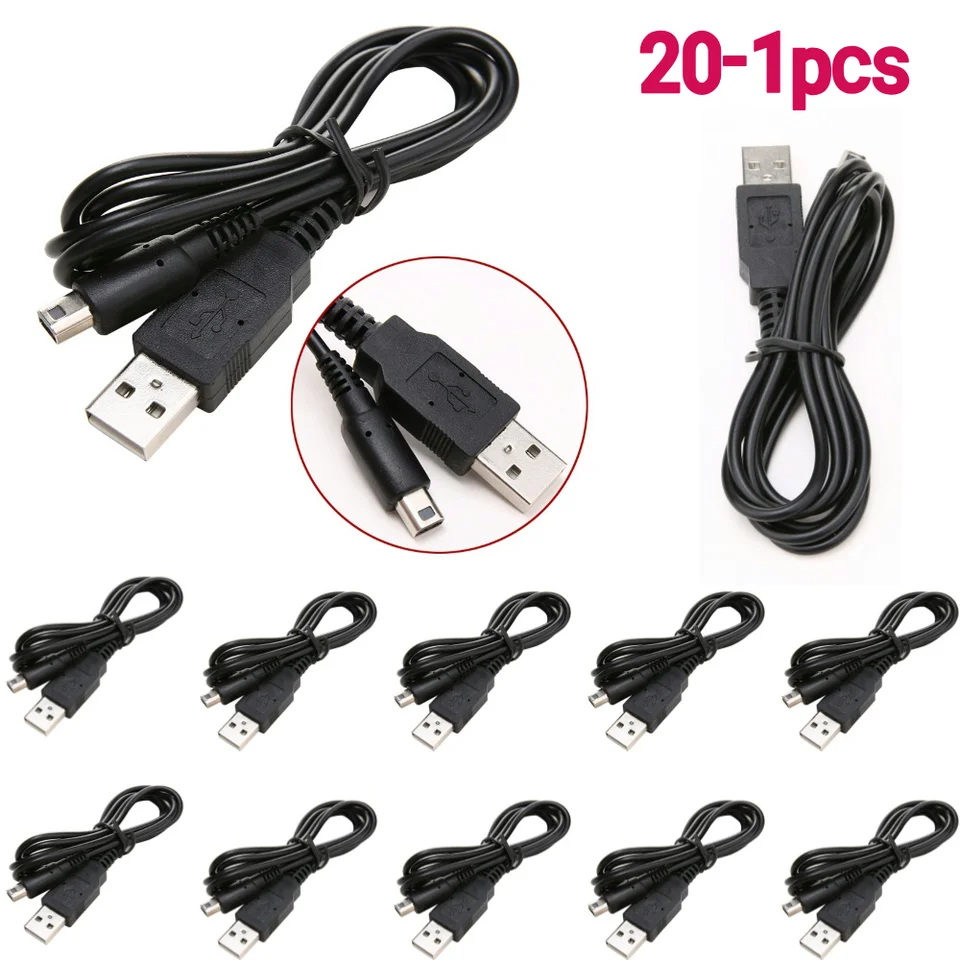 20-1pcs 1M USB nabíjačka kábel pre Nintendo 2DS NDSI 3DS 3DSXL NOVINKA 3DS NOVINKA 3DSXL 2DSXL 2DSLL Game Line Line