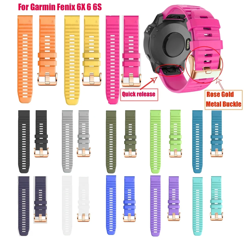 20 22 26 mm rýchle vydanie QuickFit Band pre Garmin Fenix ​​6 6x 6s 5 5x 5s plus 3hr silikónový remienok pre Forerunner 945 935 WatchBand