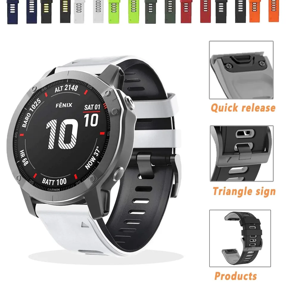 20 22 26 mm Silikón QuickFit WatchBand Rays pre Garmin Fenix ​​7s 7 7x 6s 6 6x Pro 5x 5S Plus 3 hodiny rýchle uvoľnenie Smart náramok